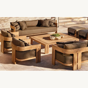 Luxury Teak Wood Outdoor Patio Furniture Frame Sectional Sofa