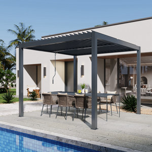 Waterproof Aluminum Louvered Pergola Manual Crank