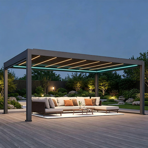 3x3 3x4 4x4 6x4 m OEM Factory Modern Outdoor Bioclimatic Pergola Aluminum Louver Pergola