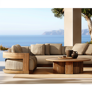 2024 Outdoor Teak Sofa Set Garden Furniture