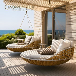 Modern Outdoor Garden Patio Lounge Sun Bed Villa Hotel Swings Daybed
