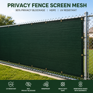 Factory Custom Heavy Duty HDPE Privacy Fence Screen Mesh 90% UV Resistant Windproof Fence Cover for Garden Backyard Balcony