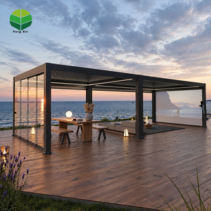 Waterproof Motorized Bioclimatic Pergola Adjustable Aluminium Louvered Roof