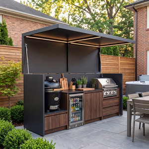 Customized Outdoor Kitchen BBQ Pod Gazebo
